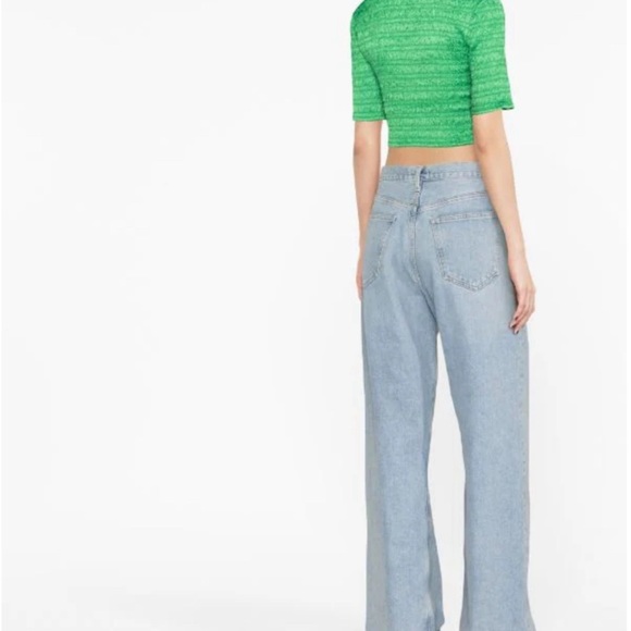 GANNI cropped smocked top - Picture 2 of 3